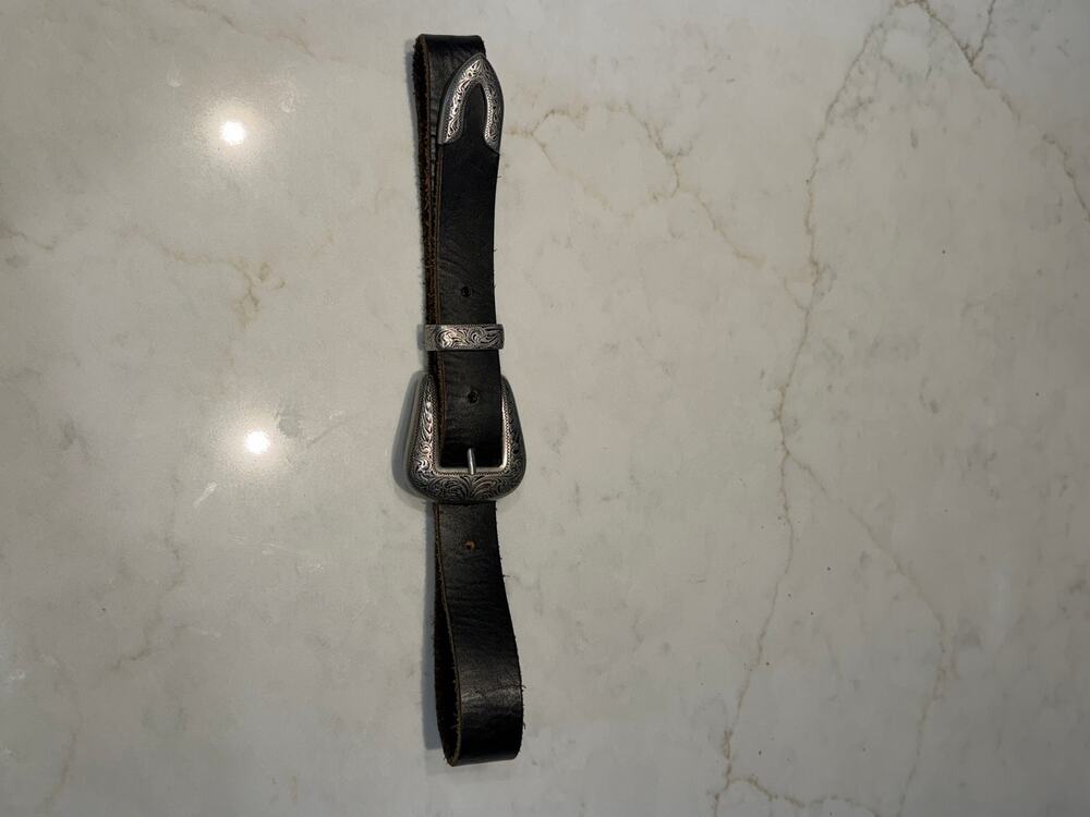 Ecote Black Leather Western Belt